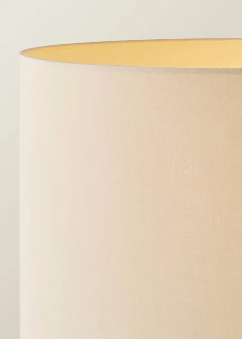 ValueLights Hiru Black 3 Tier Shelf Floor Lamp with Cream Drum Shade - One Size Image 4