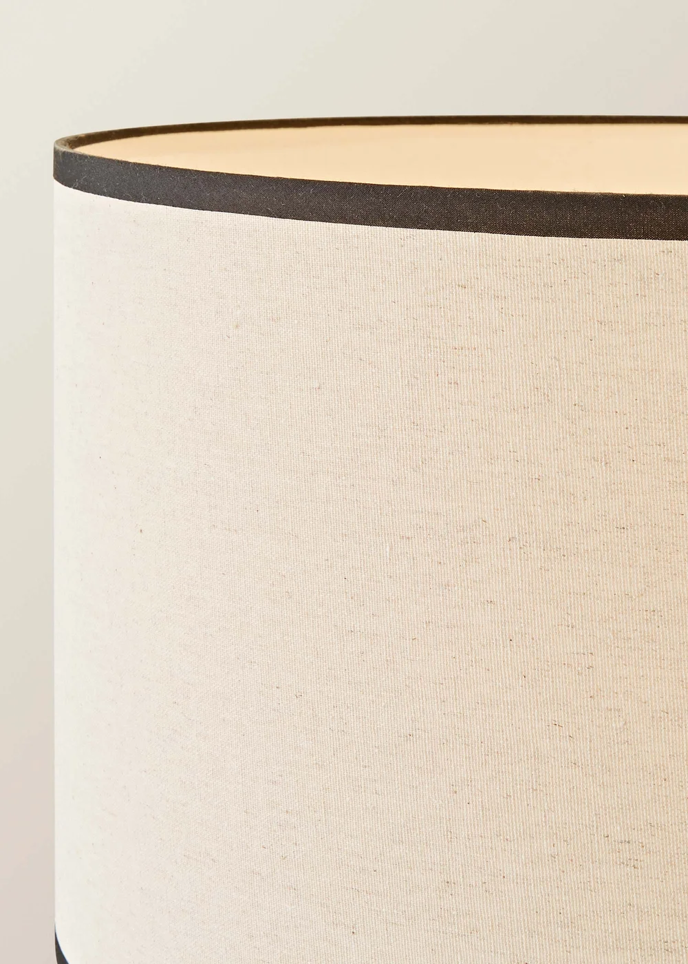 ValueLights Hiru Black 3 Tier Shelf Floor Lamp with Black Trim Linen Shade - One Size Image 4