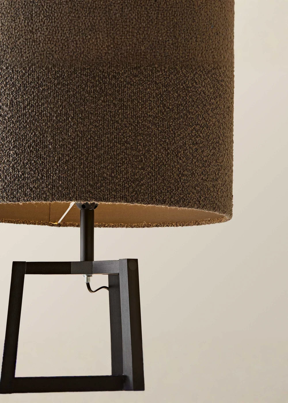 ValueLights Hiru Black 3 Tier Shelf Floor Lamp with Charcoal Boucle Shade - One Size Image 4
