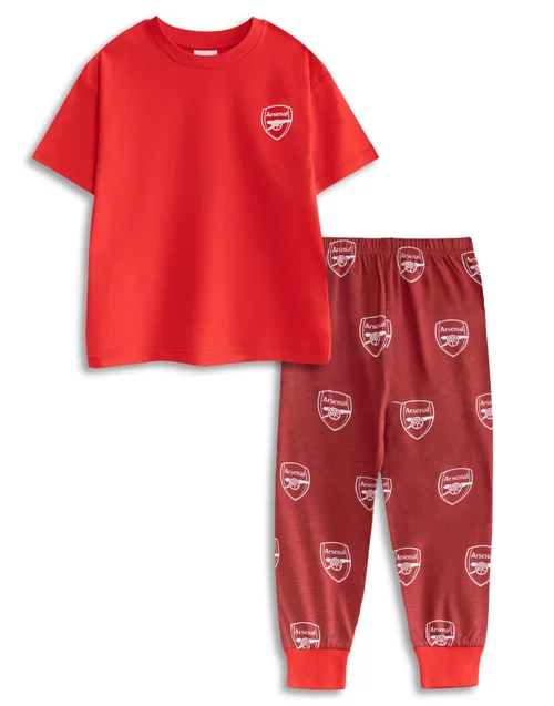 Vanilla Underground Arsenal Logo Red Kids Short Sleeve Long Leg Pyjama Set (18mnths - 14 yrs) - Age 2-3 Years Image 1