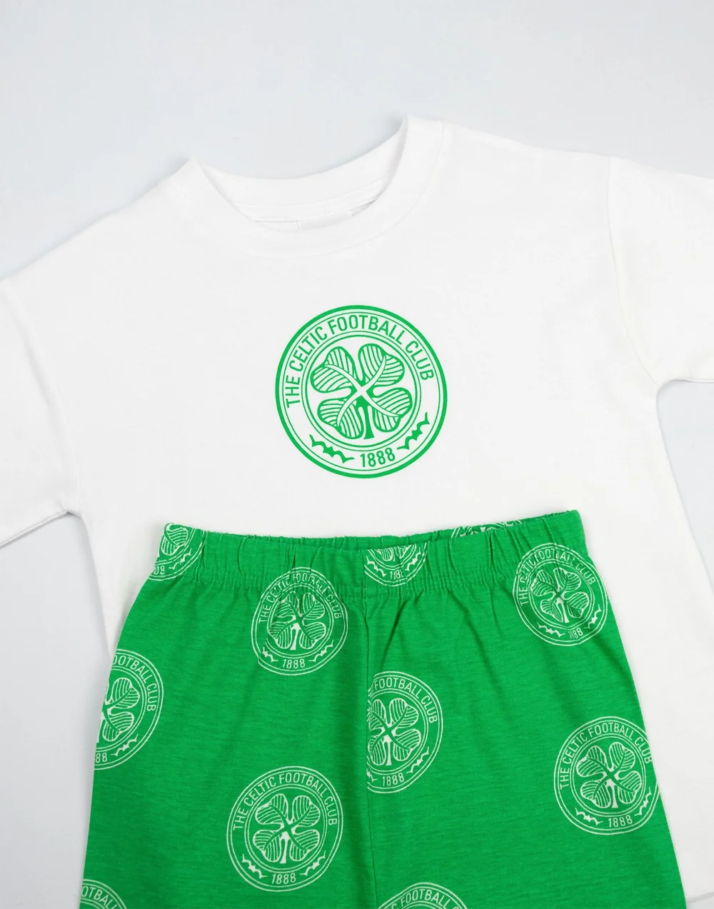 Vanilla Underground Celtic Logo Kids Green Short Sleeve Long Leg Pyjama Set (18mnths - 14 yrs) - Age 11-12 Years Image 4