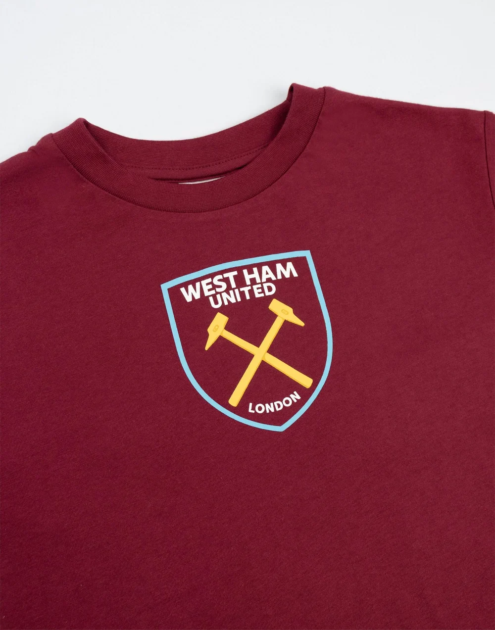 Vanilla Underground West Ham United Kids Red Logo Short Sleeve Long Leg Pyjama Set (2 - 14 yrs) - Age 7-8 Years Image 5