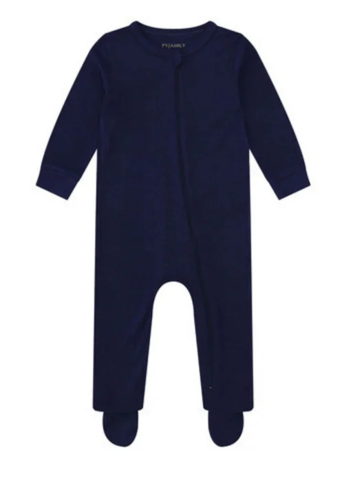 Pyjamily Sapphire Blue Midnight Jewel Baby's One-Piece Matching Pyjama Sleepsuit (0m-18m) - 3-6 months Image 1