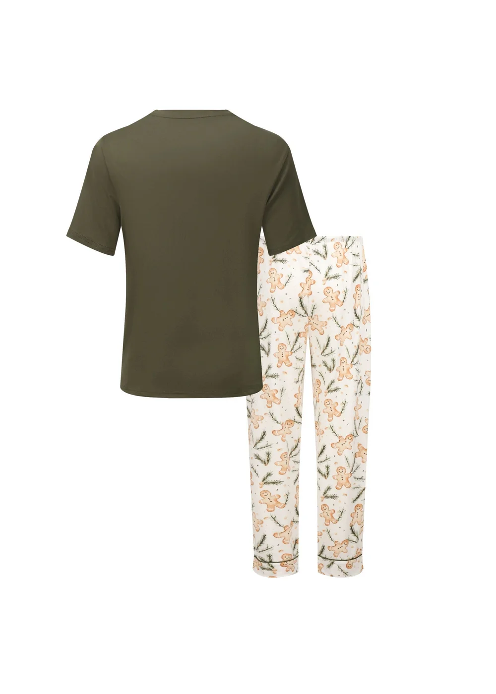 My Christmas Pyjamas White Gumdrop Buttons Two-Piece Long Matching Pyjama Set (Short Sleeve) - L Image 2