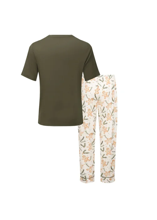 My Christmas Pyjamas White Gumdrop Buttons Two-Piece Long Matching Pyjama Set (Short Sleeve) - L Image 2