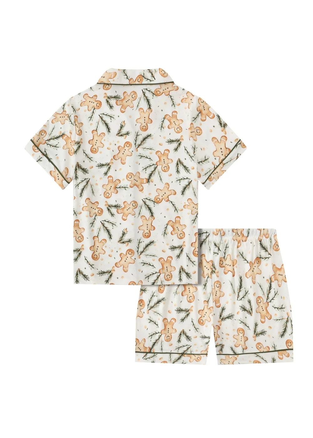 My Christmas Pyjamas White Gumdrop Buttons Two Piece Short Matching Pyjama Set - Size 8-10 Image 2