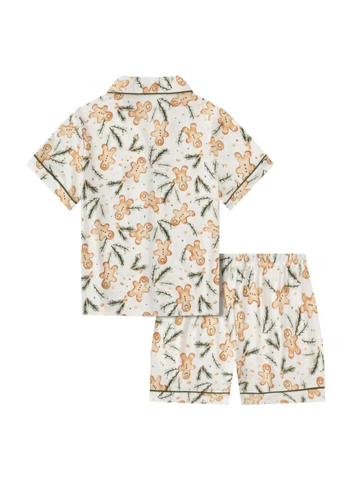 My Christmas Pyjamas White Gumdrop Buttons Two Piece Short Matching Pyjama Set - Size 8-10 Image 2