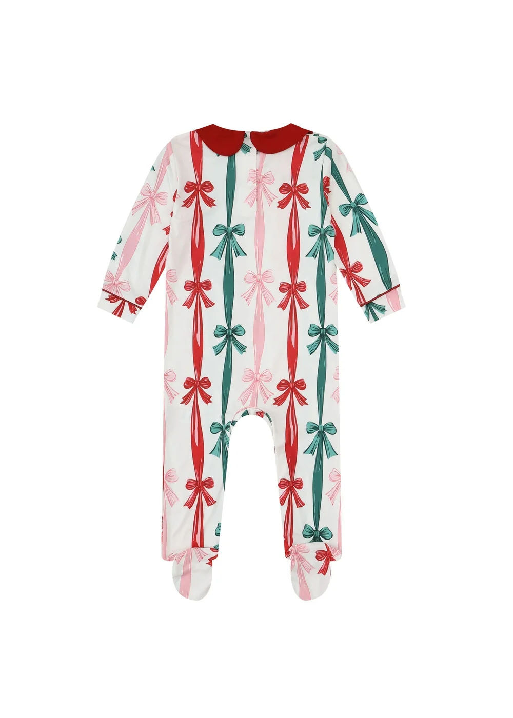 My Christmas Pyjamas White Sugar Plum Baby's One-Piece Matching Pyjama Sleepsuit (0m-18m) - 1-1.5 Yrs Image 2