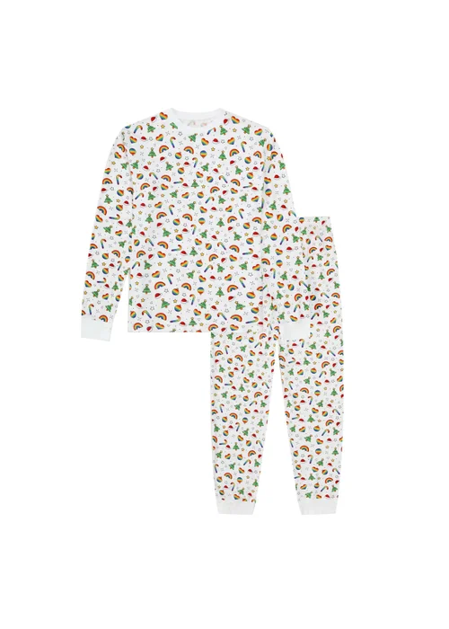 My Christmas Pyjamas White Christmas Full Of Pride Two Piece Long Matching Pyjama Set - XXL Image 2