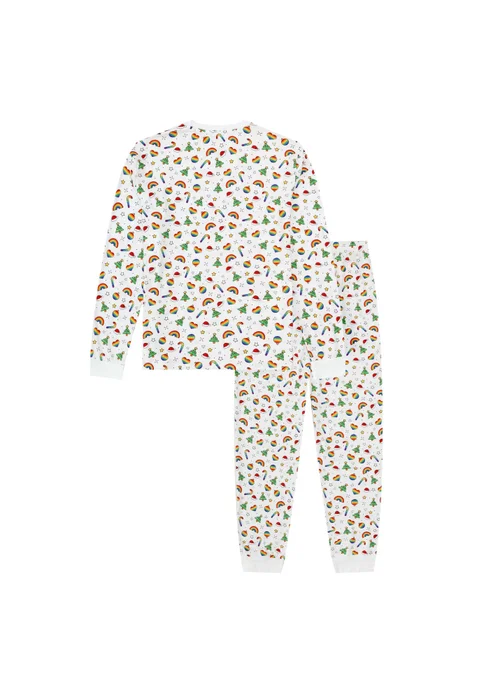 My Christmas Pyjamas White Christmas Full Of Pride Two Piece Long Matching Pyjama Set - XXL Image 3