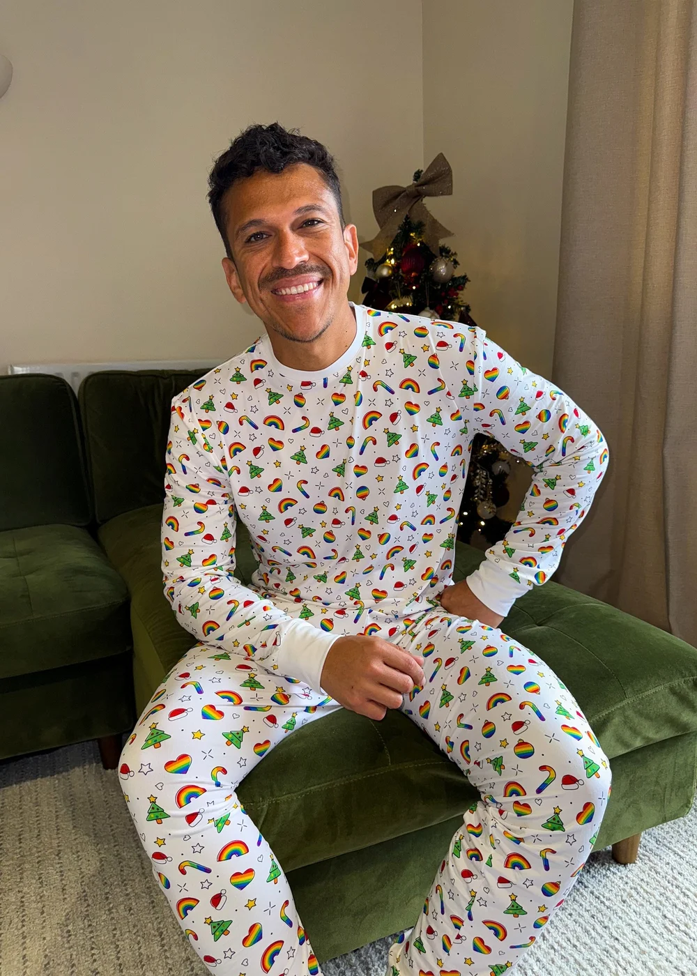 My Christmas Pyjamas White Christmas Full Of Pride Two Piece Long Matching Pyjama Set - XXL Image 1