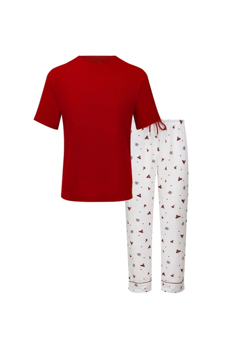 My Christmas Pyjamas White Driving Home For Christmas Two-Piece Long Matching Pyjama Set (Short Sleeve) - 3XL Image 2