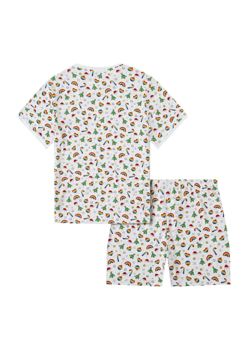 My Christmas Pyjamas White Christmas Full Of Pride Two Piece Short Matching Pyjama Set - XL Image 2