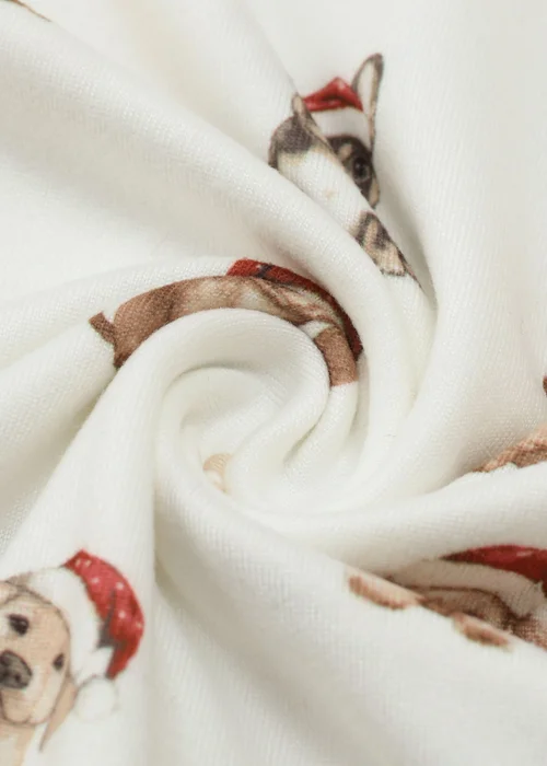 My Christmas Pyjamas Cream Santa Paws Two Piece Long Matching Pyjama Set - 3XL Image 4