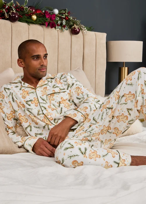 My Christmas Pyjamas White Gumdrop Buttons Two-Piece Long Matching Pyjama Set - S Image 3