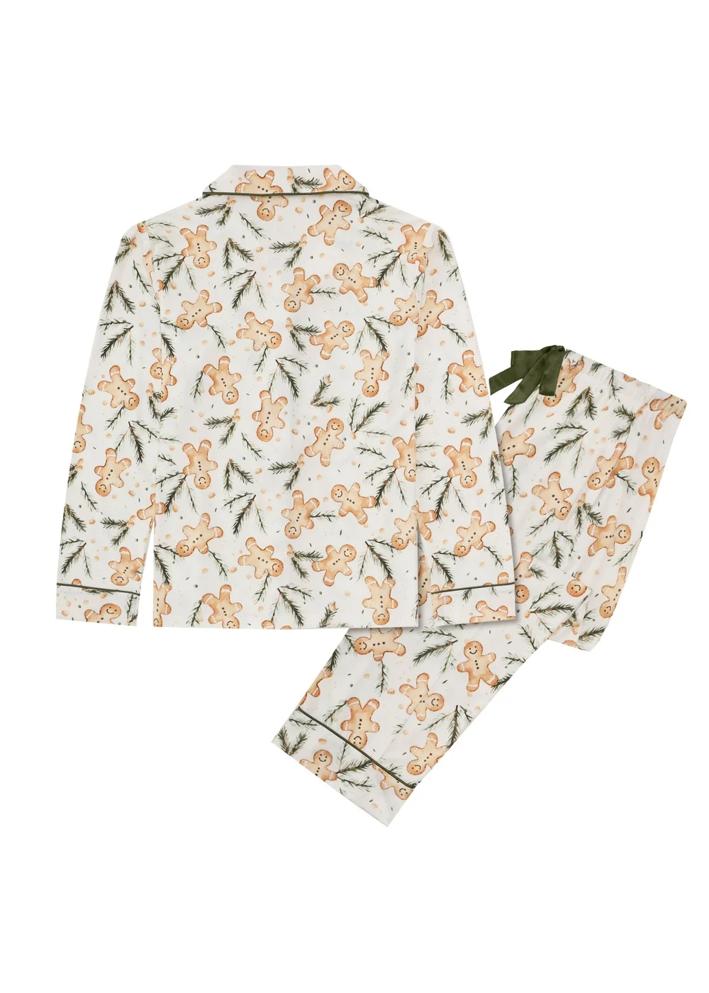 My Christmas Pyjamas White Gumdrop Buttons Two Piece Long Matching Pyjama Set - 16-18 Image 2