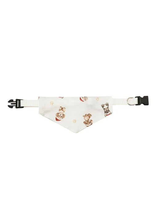 My Christmas Pyjamas Cream Santa Paws Pet Matching Bandana - Small Image 1