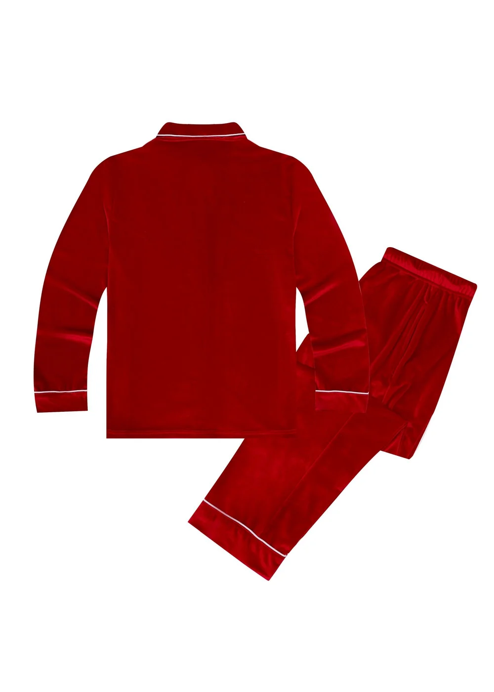 My Christmas Pyjamas Red Velvet Rouge Two Piece Long Matching Pyjama Set - Small Image 3