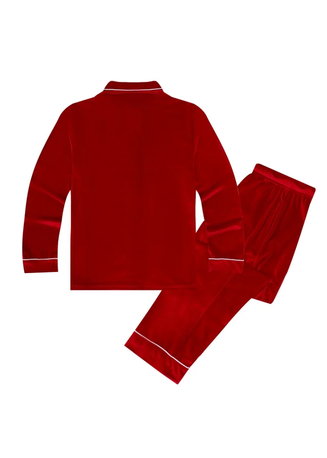 My Christmas Pyjamas Red Velvet Rouge Two Piece Long Matching Pyjama Set