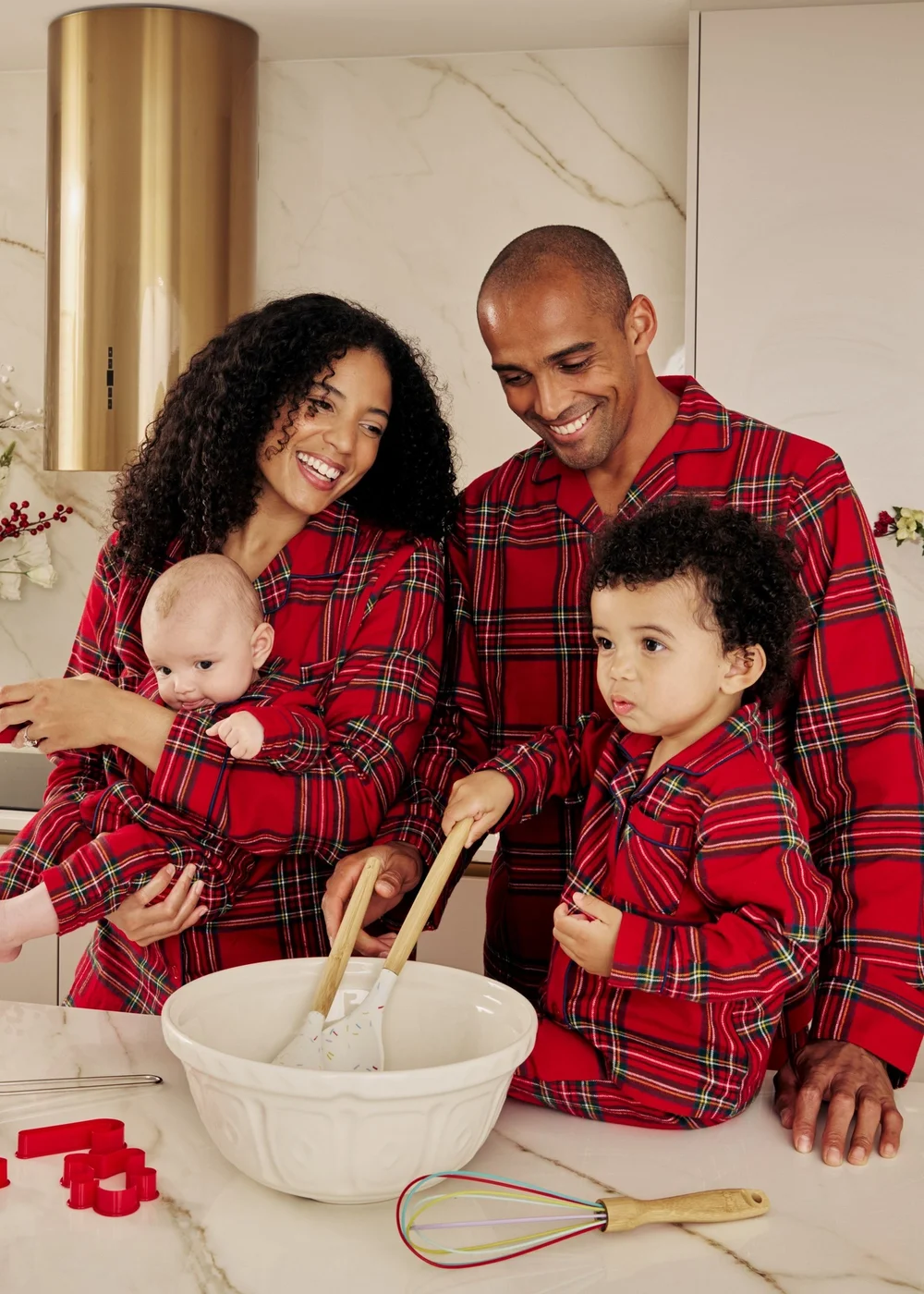 My Christmas Pyjamas Red Check The Halls Two Piece Long Matching Pyjama Set - Size 10-12 Image 1