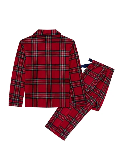 My Christmas Pyjamas Red Check The Halls Two Piece Long Matching Pyjama Set - Size 10-12 Image 3