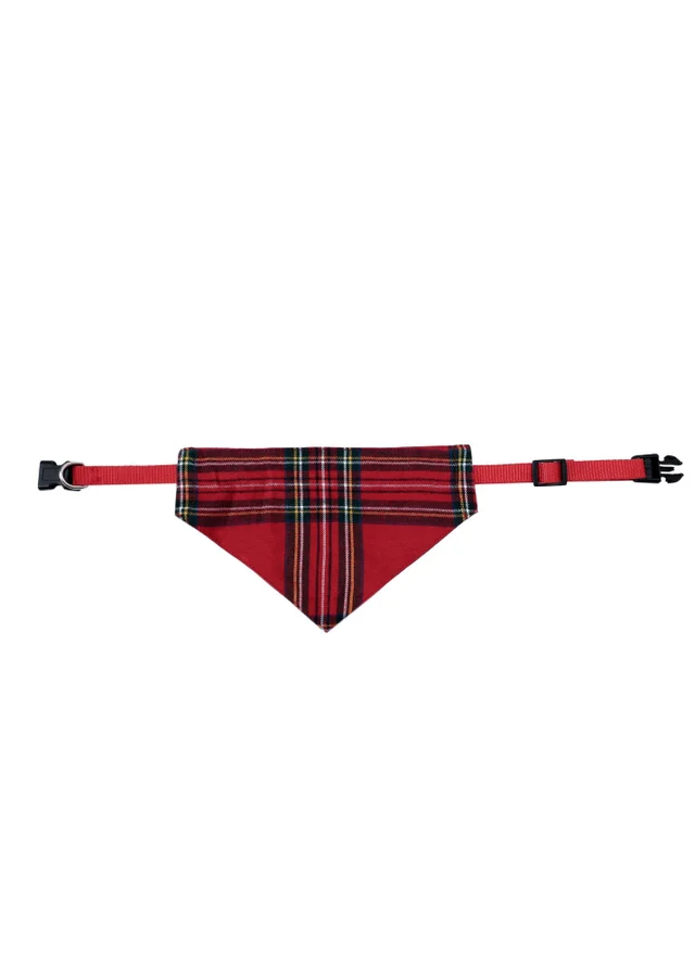 My Christmas Pyjamas Red Check The Halls Pet Matching Bandana