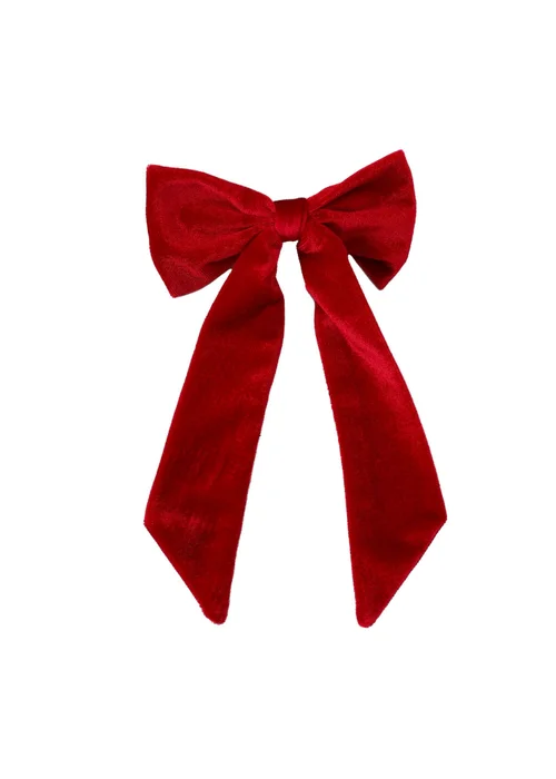 My Christmas Pyjamas Red Velvet Rouge Adult Matching Hair Bow - One Size Image 1