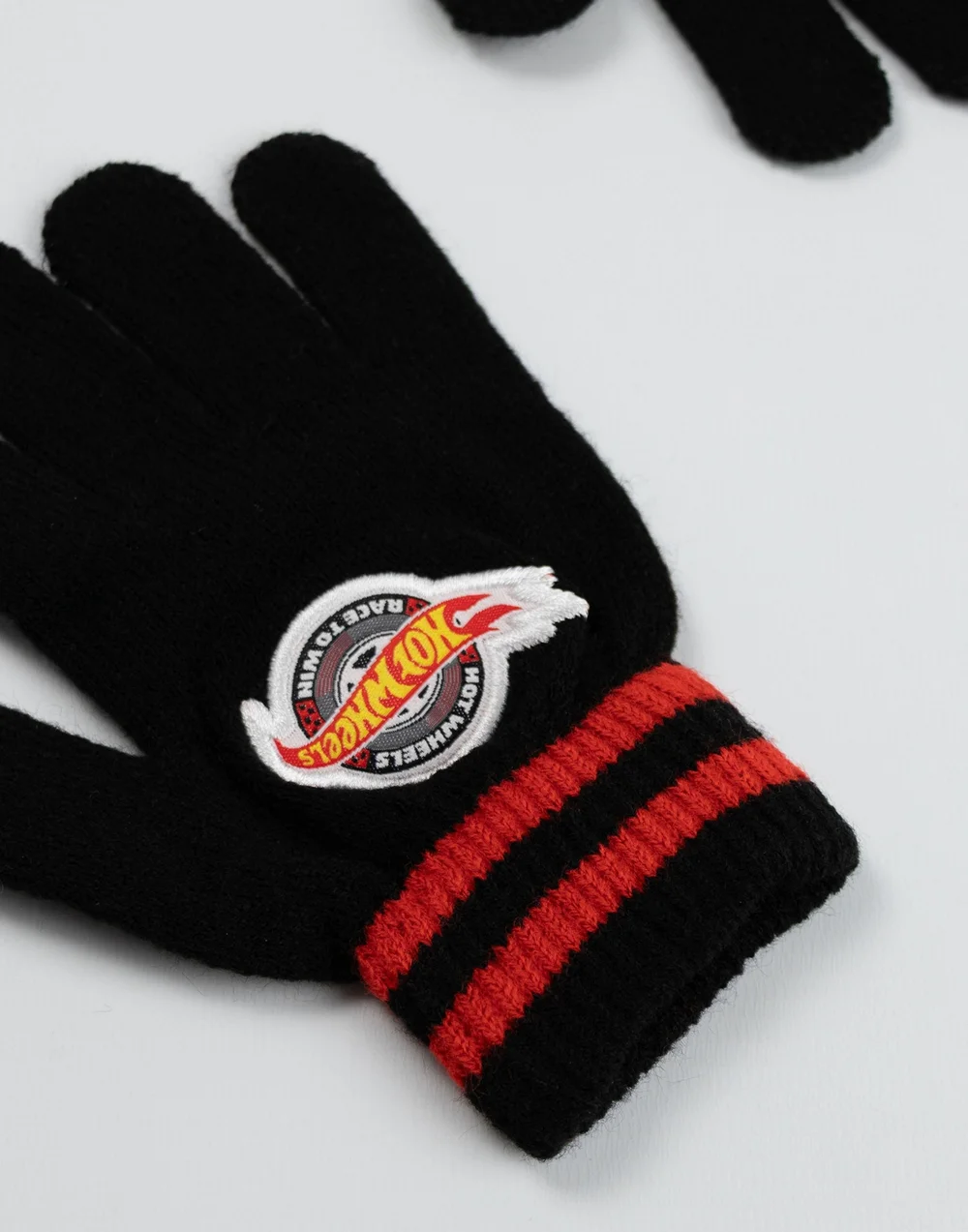 Vanilla Underground Hot Wheels Kids Black Beanie & Gloves - One Size Image 5