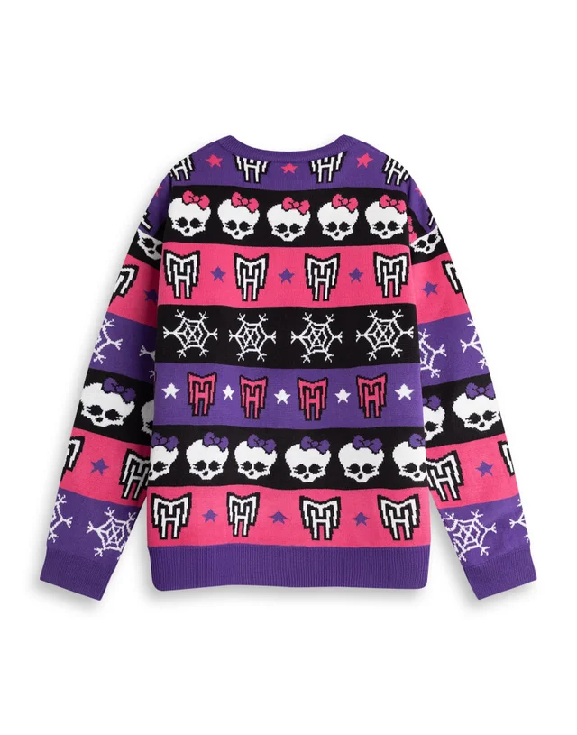 Vanilla Underground Monster High Adult Purple Christmas Jumper