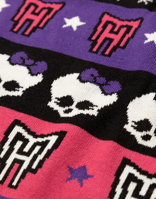 Vanilla Underground Monster High Adult Purple Christmas Jumper - Large Image 5