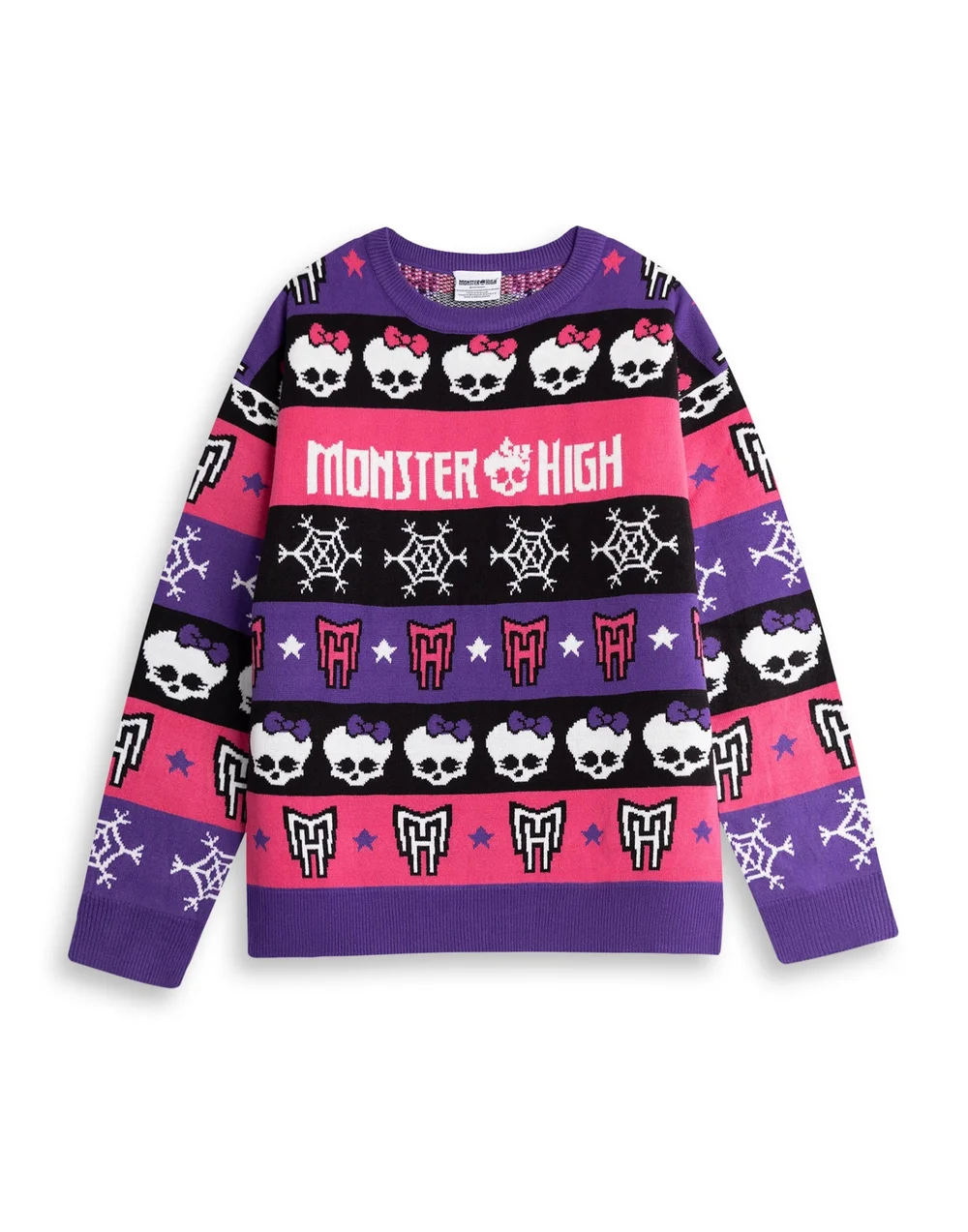 Vanilla Underground Monster High Adult Purple Christmas Jumper - Large Image 1