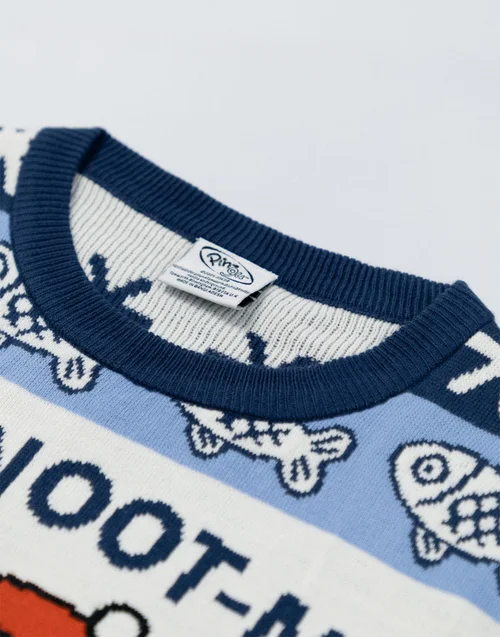 Vanilla Underground Pingu Blue Christmas Jumper - 2XL Image 3
