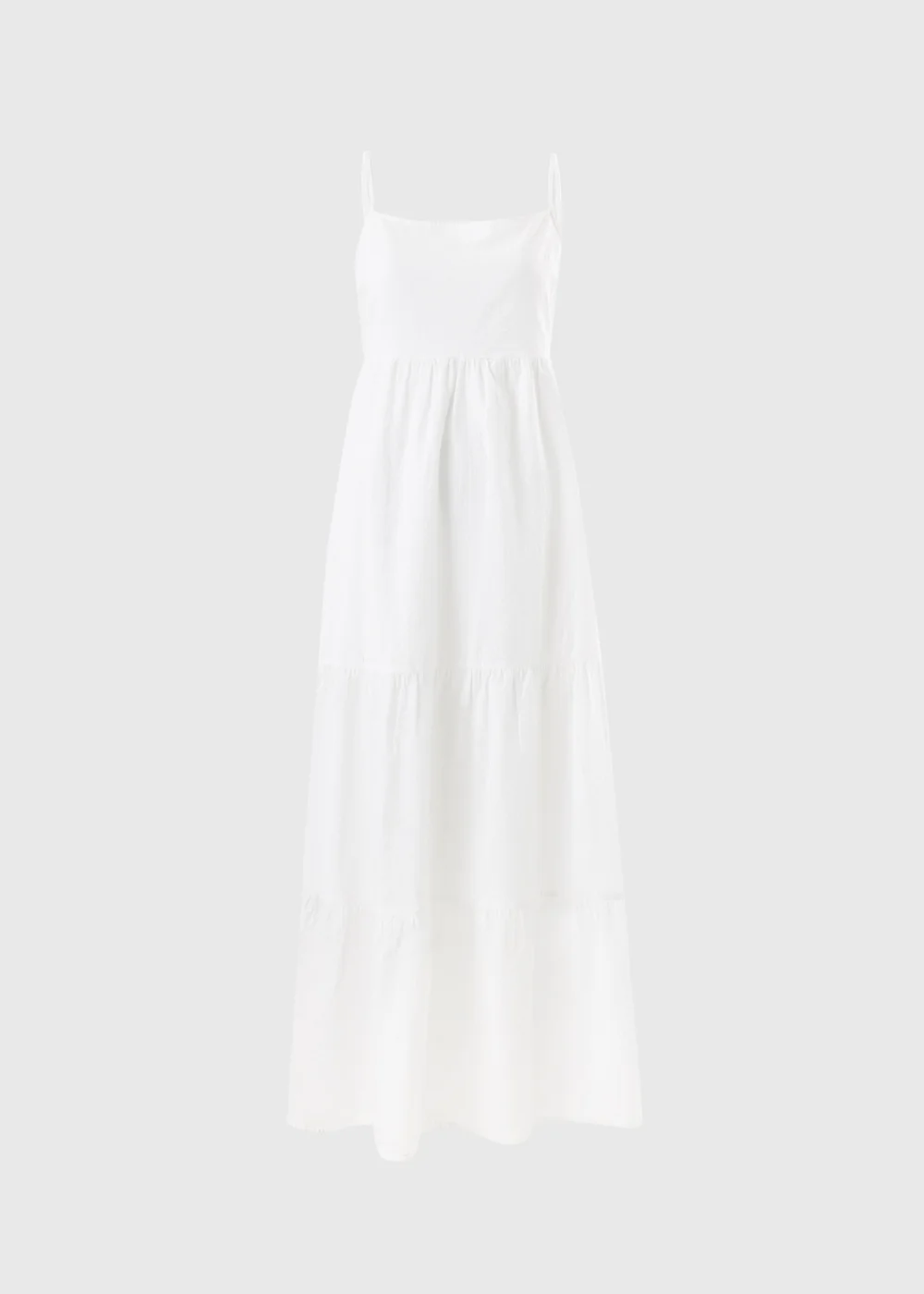 White Seersucker Cami Maxi Dress - 22 Image 4
