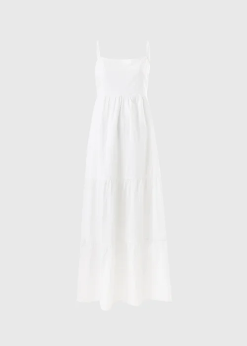White Seersucker Cami Maxi Dress - 22 Image 4