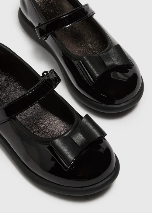 Girls Black Patent Mary Jane School Shoes (Younger 8 - Older 3) - 9 Infants Image 2