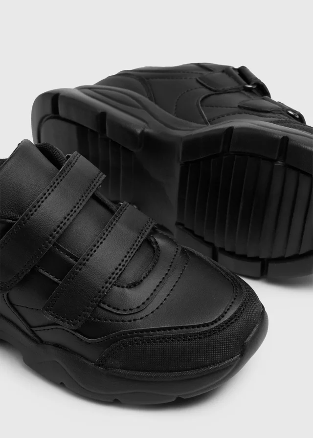 Boys Black Scuff Resistant School Shoes (Younger 8-Older 6)
