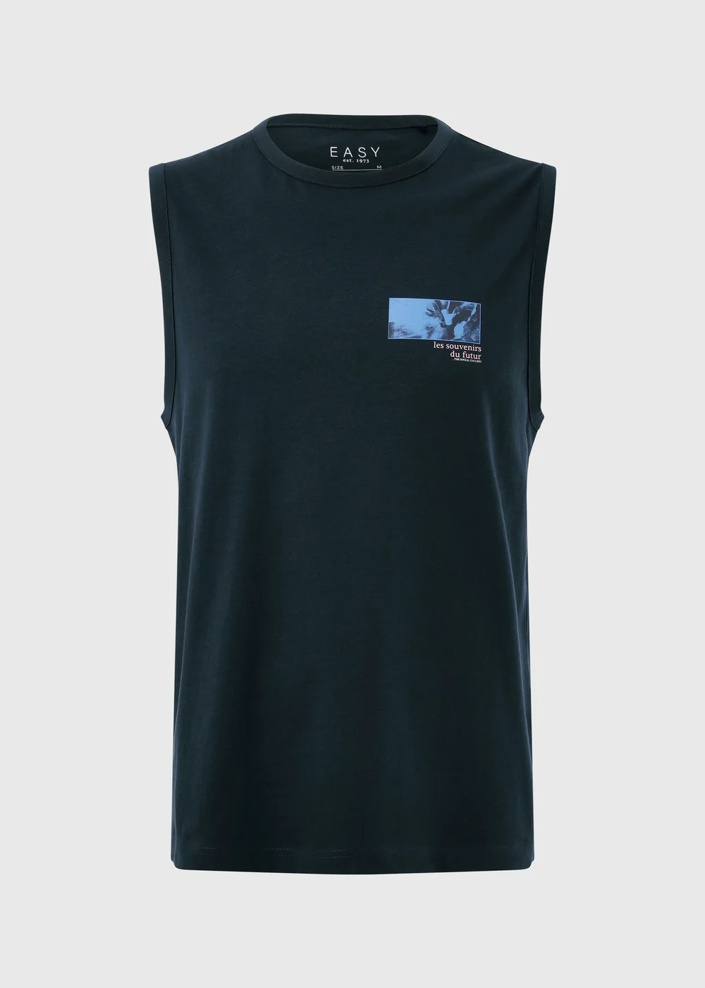 Navy Floral Graphic Tank Vest - Small Image 4