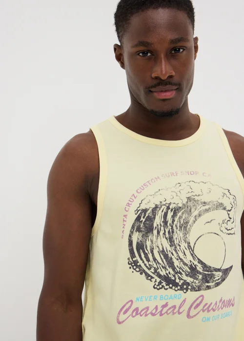 Yellow Coastal Wave Vest Top - XL Image 3