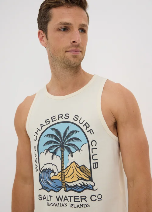 Ecru Salt Water Graphic Vest - S Image 3