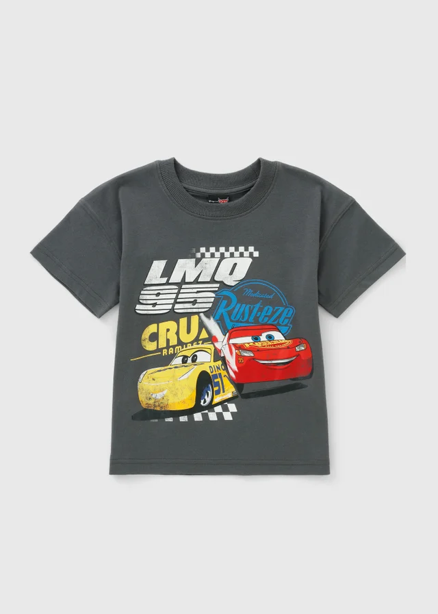 Disney Cars Boys Grey Graphic T-Shirt (1-7yrs)