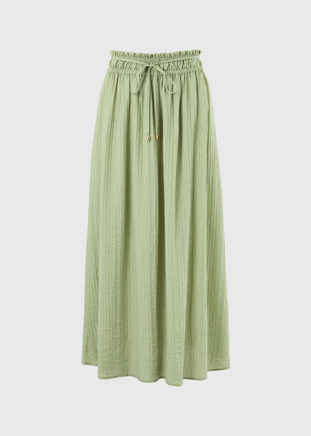 Sage Green Shirred Midaxi Skirt - 8 Image 3