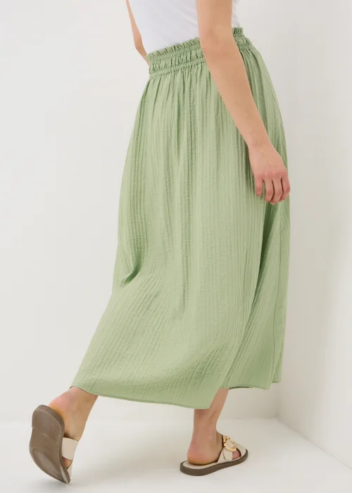 Sage Green Shirred Midaxi Skirt - 8 Image 2