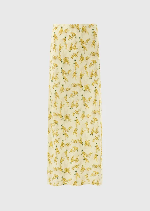 Yellow Floral Midaxi Co Ord Skirt - 8 Image 4