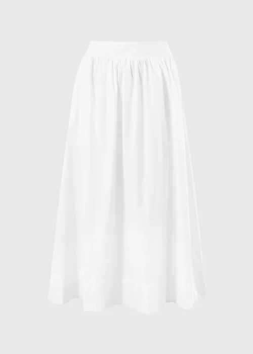 White Poplin Maxi Skirt - 22 Image 4