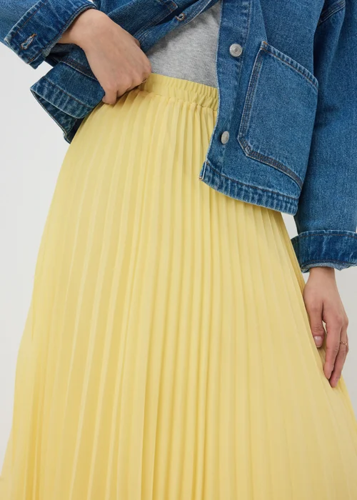 Yellow Pleated Midaxi Skirt - 8 Image 3