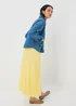 Yellow Pleated Midaxi Skirt - 8 Image 2