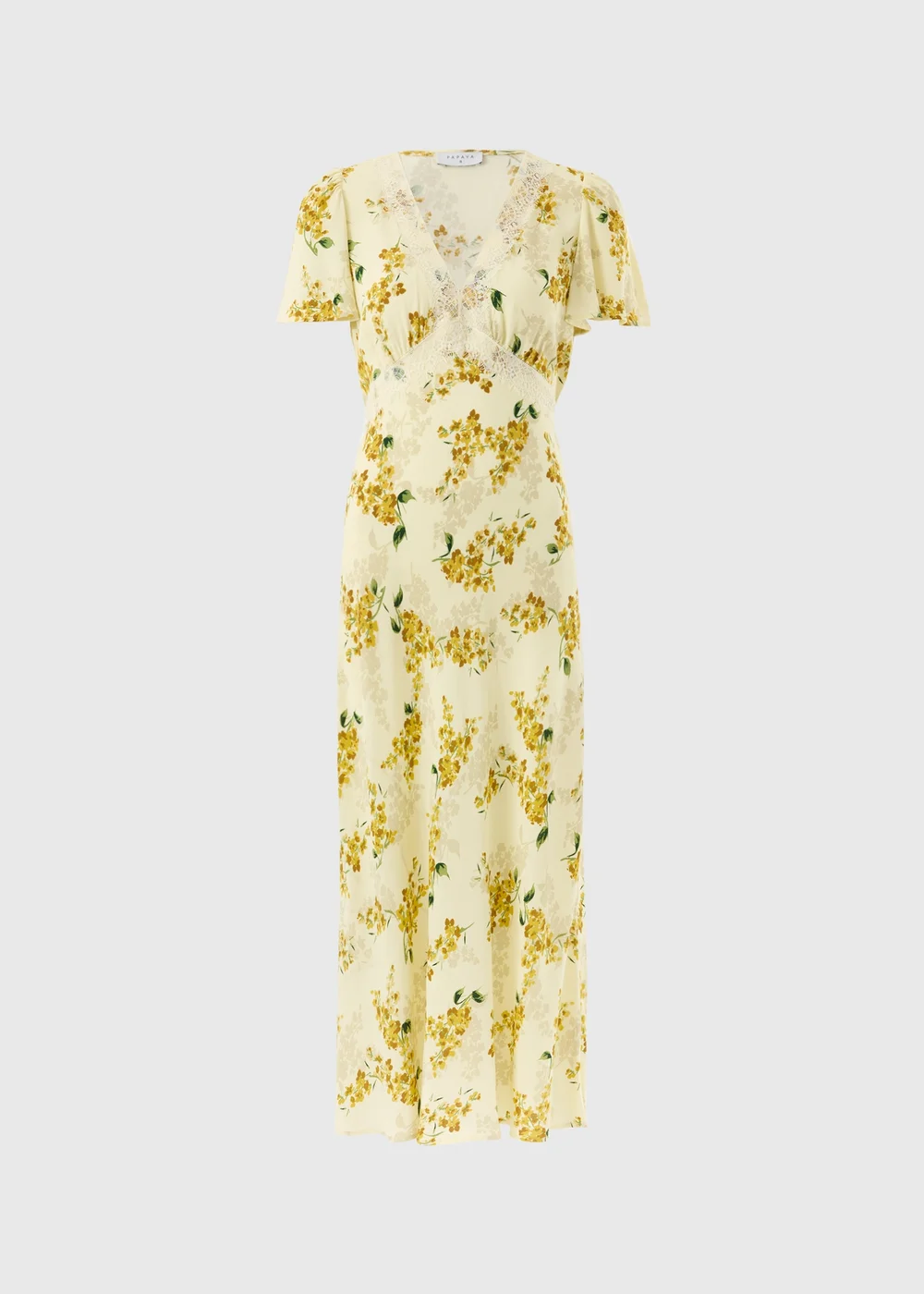 Yellow Floral Lace Midi Tea Dress - 8 | Matalan Yellow Floral Lace Midi Tea Dress - 8 | Matalan