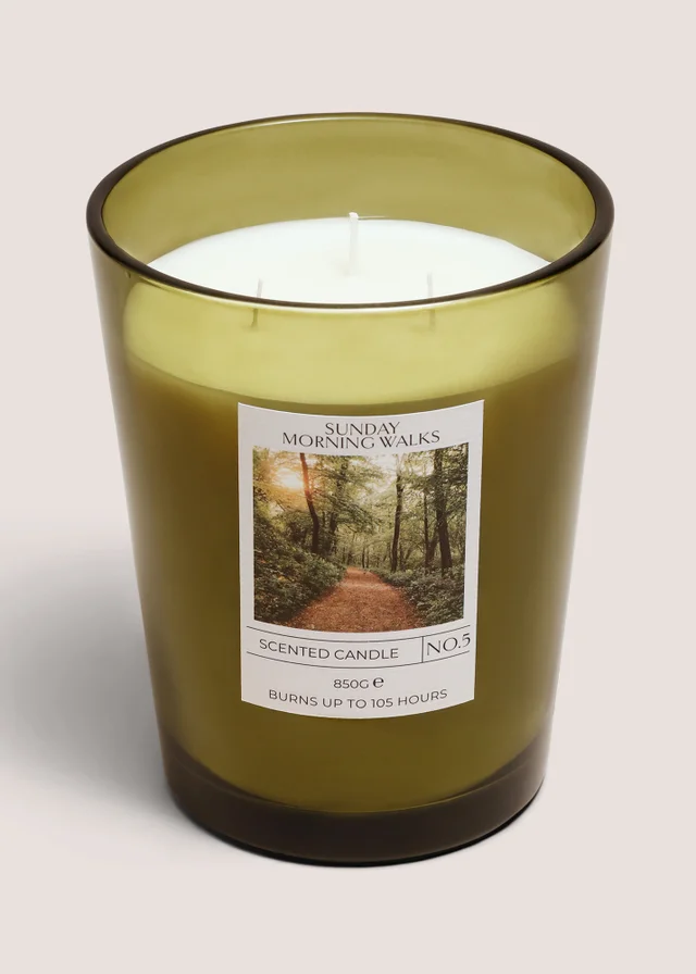Sunday Morning Walks Large Candle