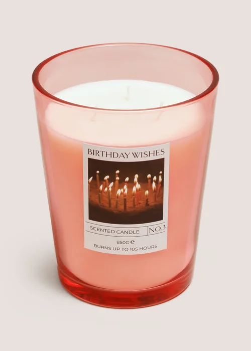 Birthday Wishes Large Candle Image 1