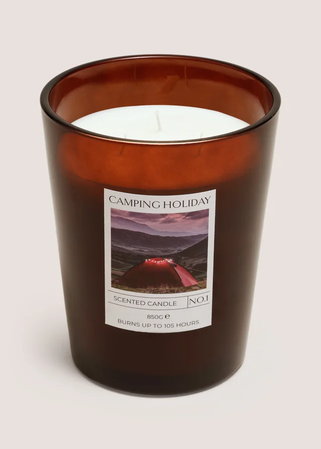 Camping Holiday Large Candle